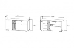 ЛАНС Комод К101 (дуб бунратти/белый) в Миассе - miass.ok-mebel.com | фото 2