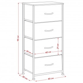 Комод Leset Линкс 4 ящ. (к/з), Каркас Белый, ящики Белые в Миассе - miass.ok-mebel.com | фото 8