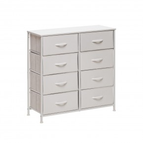 Комод Leset Линкс 8 ящ. (к/з), Каркас Белый, ящики Белые в Миассе - miass.ok-mebel.com | фото 3