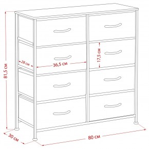 Комод Leset Линкс 8 ящ. (к/з), Каркас Белый, ящики Белые в Миассе - miass.ok-mebel.com | фото 8