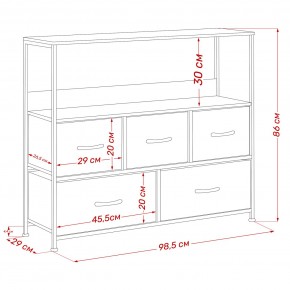 Комод Leset Локи 5 ящиков с полкой в Миассе - miass.ok-mebel.com | фото 13