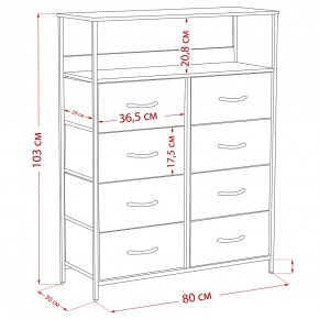 Комод Leset Локи 8 ящ. с полкой в Миассе - miass.ok-mebel.com | фото 12