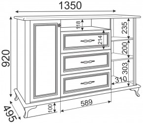 Комод М03 Скарлетт (бодега светлая) в Миассе - miass.ok-mebel.com | фото 2