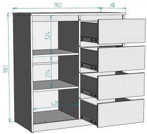 Комод Мальта K115 в Миассе - miass.ok-mebel.com | фото 2