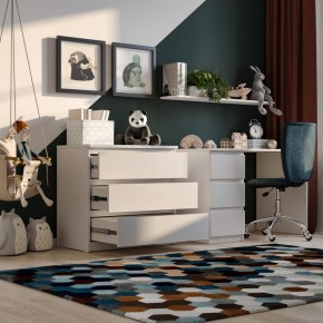 Комод МАЛЬТА с тремя выдвижными ящиками, цвет белый в Миассе - miass.ok-mebel.com | фото 4