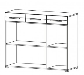 Комод НЕНСИ (Крафт золотой/Белый глянец) в Миассе - miass.ok-mebel.com | фото 2