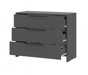 КАМЕЛИЯ 1 Серия 2 Комод 3 ящика Графит серый в Миассе - miass.ok-mebel.com | фото 3