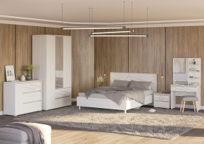 АДЕЛИНА Комод с 1дв и 3-мя ящ (белый рамух) в Миассе - miass.ok-mebel.com | фото 3