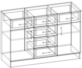 СОФИЯ Комод К1200 2Д (венге/дуб белфорт) в Миассе - miass.ok-mebel.com | фото 3