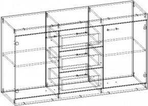 СОНАТА КС-1500 Комод (Дуб сонома/Белый глянец) в Миассе - miass.ok-mebel.com | фото 2