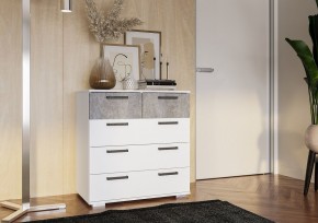 Комод Стандарт-5 NEW (белый/цемент светлый) в Миассе - miass.ok-mebel.com | фото 3