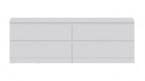 Комод Варма 4Д низкий с четырьмя выдвижными ящиками, цвет белый в Миассе - miass.ok-mebel.com | фото 2