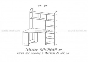 Компьютерный стол №19 (Анкор темный) в Миассе - miass.ok-mebel.com | фото 3