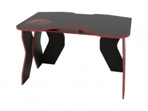 Компьютерный стол КЛ №9.0 (Черный/Красный) в Миассе - miass.ok-mebel.com | фото