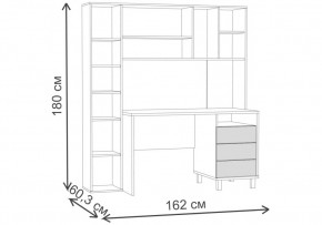 Компьютерный стол Комфорт 12.95 N дуб сонома /  темно-серый в Миассе - miass.ok-mebel.com | фото