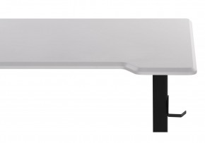 Компьютерный стол Маркос с механизмом подъема 120х75х75 белая шагрень / черный в Миассе - miass.ok-mebel.com | фото 8