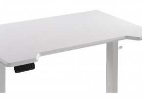 Компьютерный стол Маркос с механизмом подъема 120х75х75 белый / шагрень белая в Миассе - miass.ok-mebel.com | фото 6
