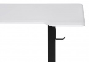 Компьютерный стол Маркос с механизмом подъема 140х80х75 белая шагрень / черный в Миассе - miass.ok-mebel.com | фото 6