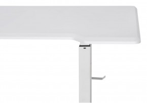 Компьютерный стол Маркос с механизмом подъема 140х80х75 белый / шагрень белая в Миассе - miass.ok-mebel.com | фото 8