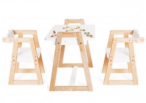 Комплект детской мебели стол и  два стула Я САМ "Лофт-Дуо" (Белый) в Миассе - miass.ok-mebel.com | фото