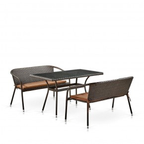 Комплект мебели из иск. ротанга T286A/S139A-W53 Brown в Миассе - miass.ok-mebel.com | фото 2