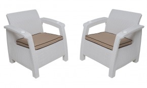 Комплект на балкон Yalta Balcony Set (Ялта) белый в Миассе - miass.ok-mebel.com | фото 4