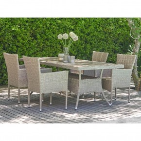 Комплект плетеной мебели AM-196/T196 Beige 4Pcs (4+1) в Миассе - miass.ok-mebel.com | фото