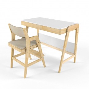 Комплект растущий стол и стул с чехлом 38 попугаев «Вуди» (Белый, Береза, Беж) в Миассе - miass.ok-mebel.com | фото