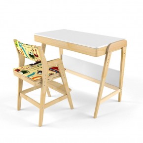 Комплект растущий стол и стул с чехлом 38 попугаев «Вуди» (Белый, Без покрытия, Монстры) в Миассе - miass.ok-mebel.com | фото