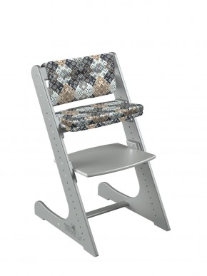 Комплект растущий стул и подушки Конёк Горбунёк Комфорт  (Серый металлик, Лабиринт) в Миассе - miass.ok-mebel.com | фото