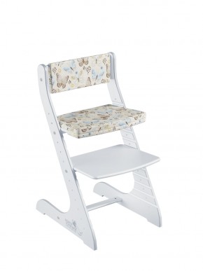 Комплект растущий стул и подушки Конёк Горбунёк Стандарт (Белый, Бабочки) в Миассе - miass.ok-mebel.com | фото
