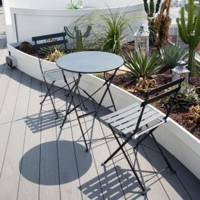 Комплект садовой мебели OTS-001R (стол + 2 стула) металл в Миассе - miass.ok-mebel.com | фото 2