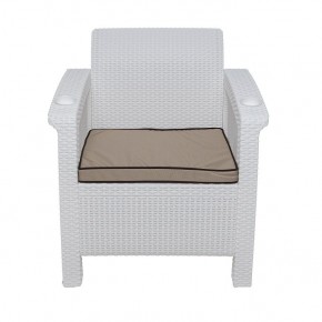 Комплект уличной мебели Yalta Premium Terrace Set (Ялта) белый (+подушки под спину) в Миассе - miass.ok-mebel.com | фото 6