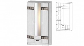 КОСТА-РИКА Шкаф 3-х створчатый (анкор светлый) в Миассе - miass.ok-mebel.com | фото