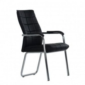 Кресло Barneo K-14 для посетителей и переговорных (черный) в Миассе - miass.ok-mebel.com | фото