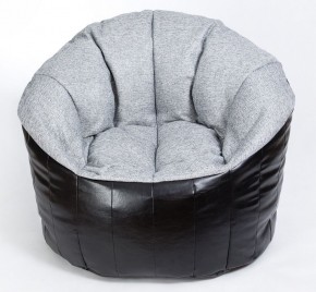 Кресло бескаркасное Релакс Люкс (Серый/Черный) в Миассе - miass.ok-mebel.com | фото 1