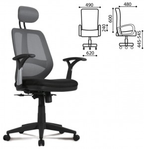 Кресло BRABIX "Saturn ER-400" (черное/серое) 530871 в Миассе - miass.ok-mebel.com | фото 2