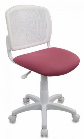Кресло детское Бюрократ CH-W296NX/26-31 белый TW-15 розовый 26-31 в Миассе - miass.ok-mebel.com | фото