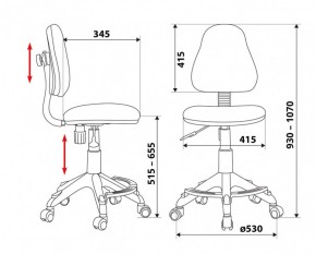 Кресло детское Бюрократ KD-4-F/PENCIL-GN зеленый карандаши в Миассе - miass.ok-mebel.com | фото 3