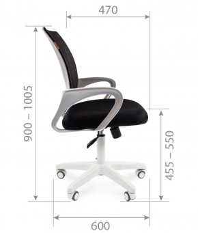 Кресло для оператора CHAIRMAN 696 white (ткань TW-11/сетка TW-01) в Миассе - miass.ok-mebel.com | фото 5