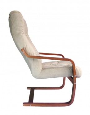 Кресло для отдыха (пружинка) Магнат 102-З-КР замша КРЕМ в Миассе - miass.ok-mebel.com | фото 2