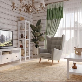 Кресло для отдыха Саари светло-серое, ткань рогожка в Миассе - miass.ok-mebel.com | фото 4