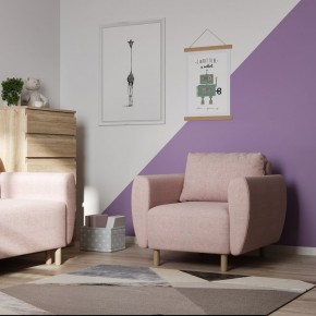 Кресло для отдыха Тулисия светло-розовый, ткань рогожка в Миассе - miass.ok-mebel.com | фото 4