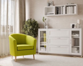 Кресло для отдыха Тунне жёлто-зелёное, ткань рогожка в Миассе - miass.ok-mebel.com | фото 3