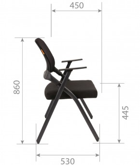 Кресло для посетителей CHAIRMAN NEXX (ткань стандарт черный/сетка DW-61) в Миассе - miass.ok-mebel.com | фото 7