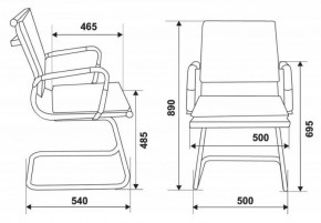 Кресло для посетителя Бюрократ CH-993-Low-V/Black на черный в Миассе - miass.ok-mebel.com | фото 3