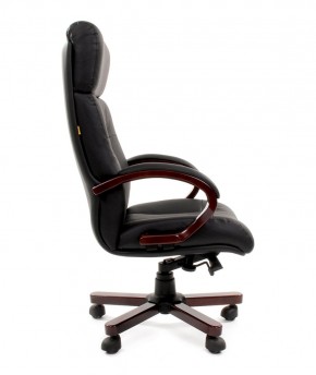 Кресло для руководителя CHAIRMAN  421 (Натуральная кожа) Черное в Миассе - miass.ok-mebel.com | фото 3