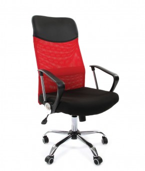 Кресло для руководителя CHAIRMAN 610 N (15-21 черный/сетка красный) в Миассе - miass.ok-mebel.com | фото