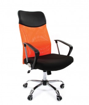 Кресло для руководителя CHAIRMAN 610 N (15-21 черный/сетка оранжевый) в Миассе - miass.ok-mebel.com | фото 1