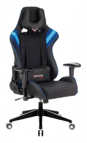 Кресло игровое Бюрократ VIKING 4 AERO BLUE черный/синий в Миассе - miass.ok-mebel.com | фото